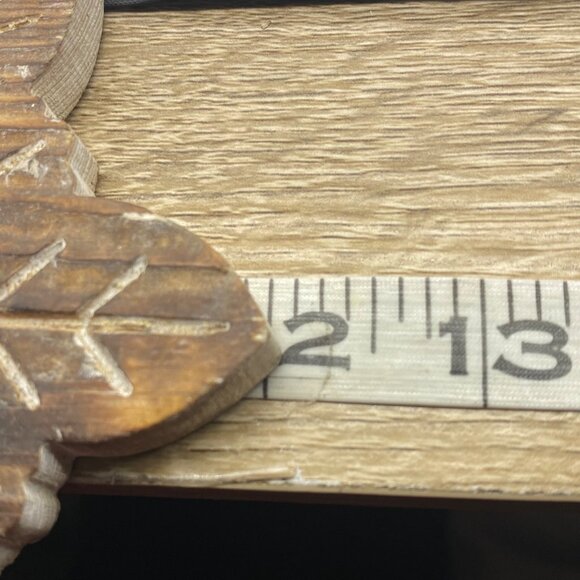 Rustic Wooden Snowflake Ornament Beads Christmas Décor 12”x4.5” Holiday - Picture 6 of 6